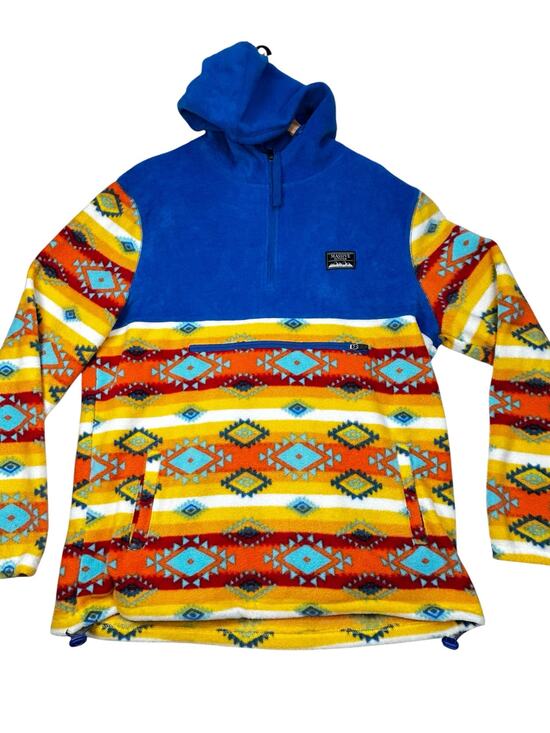 Massive outdoor Other - Massive Outdoor XL Aztec Southwestern Fleece Hooded Pullover Blue Multicolor
